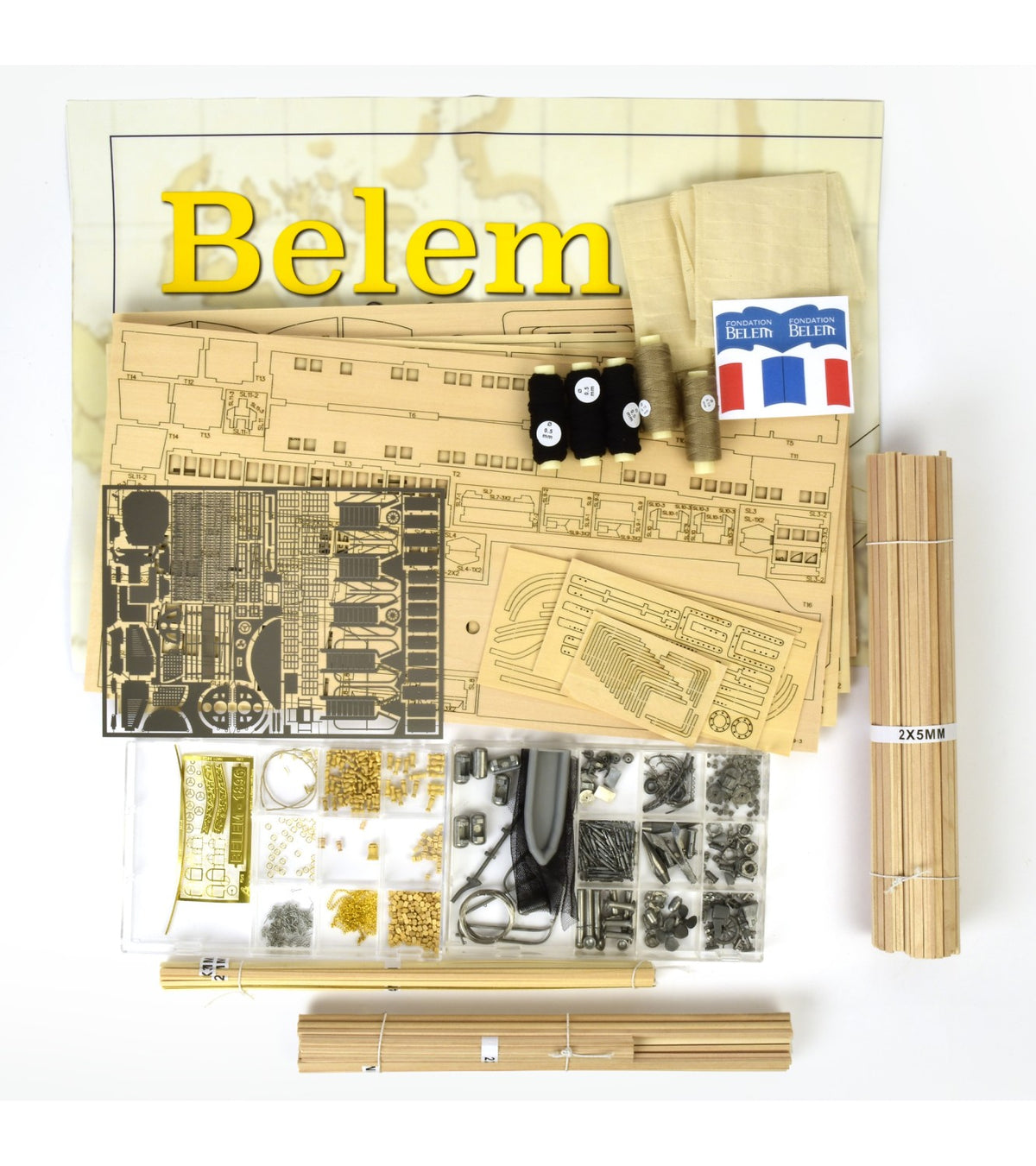 French Training Ship Belem. 1:75 Wooden Model Ship Kit