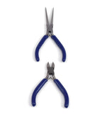 Set of 2 Flat Grip and Cutting Pliers